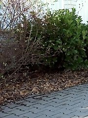 15 pictures - Shy girl pisses while a cyclist rides by