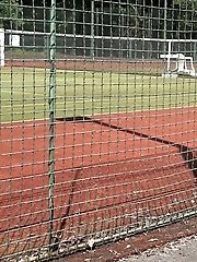 15 pictures - Outdoor pissing near the tennis courts for cutie