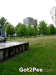 15 pictures - Shy Librarian pisses onto the ground outside